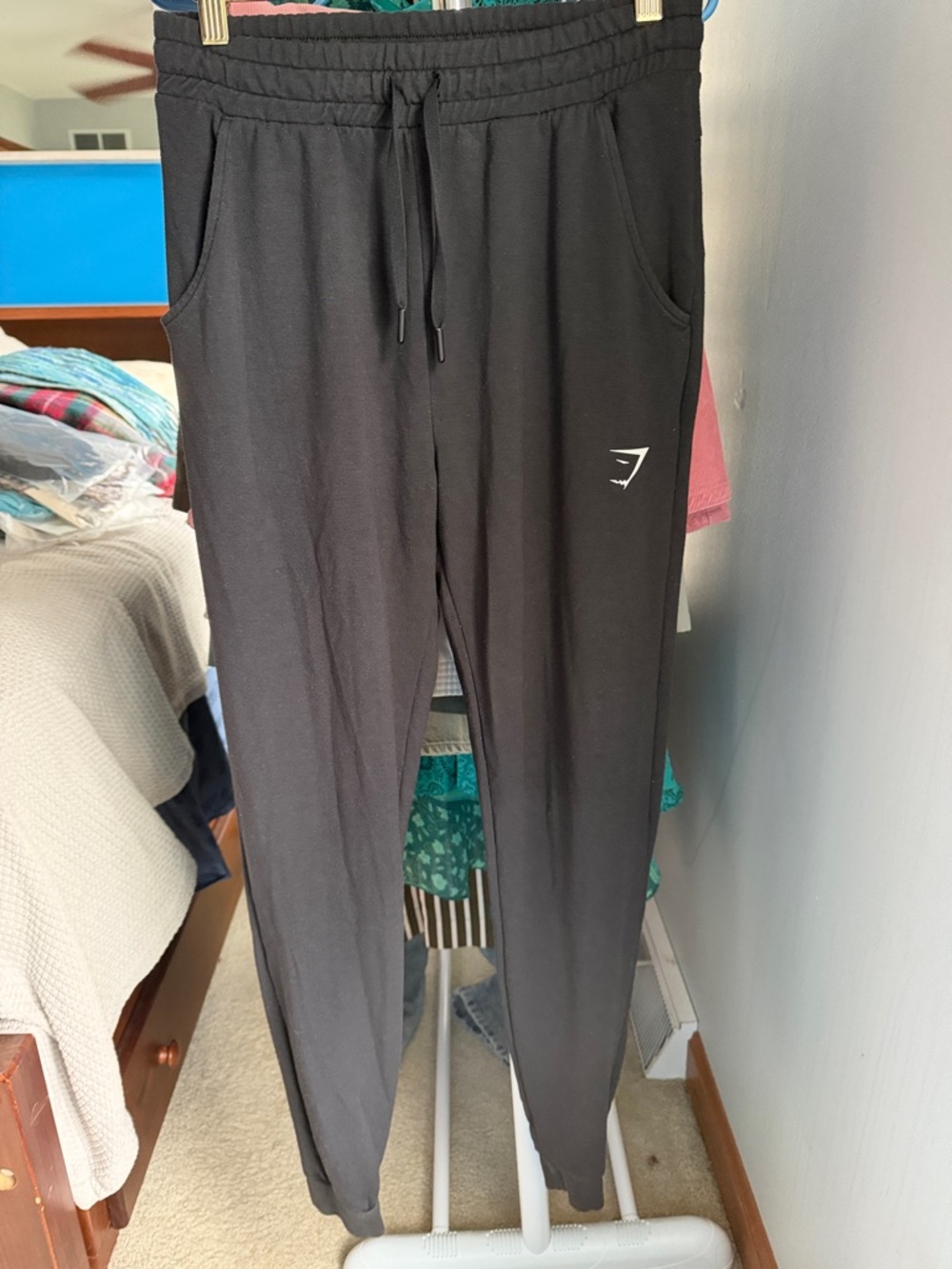 Gymshark Black Women's Jogger Track Pants with Drawstring